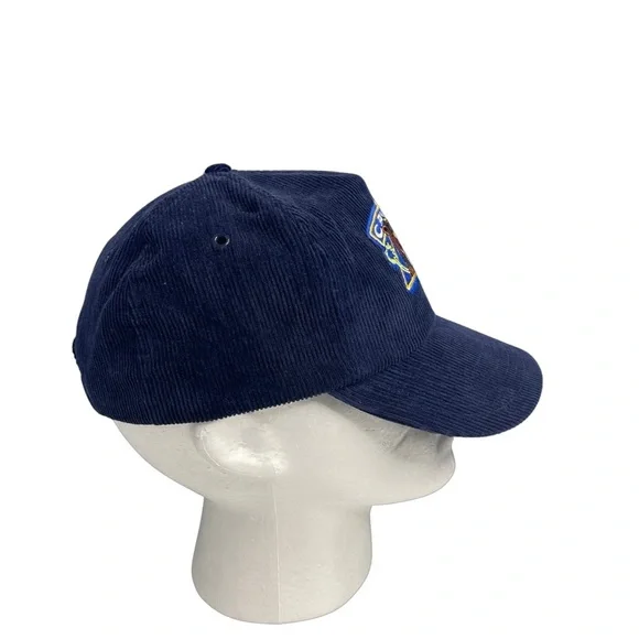 Joe Camel vintage navy blue corduroy embroidered adult adjustable Snap back cap